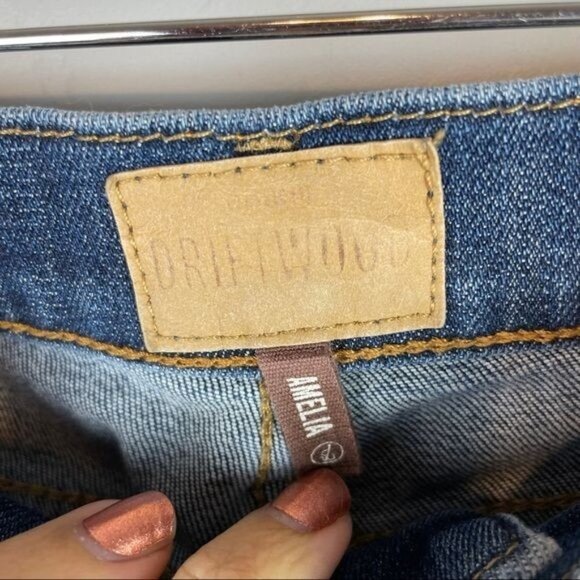 Driftwood Amelia Skraight Crop Classic Fit Frayed Step Hem Ankle Length Jeans 26 - Picture 5 of 8